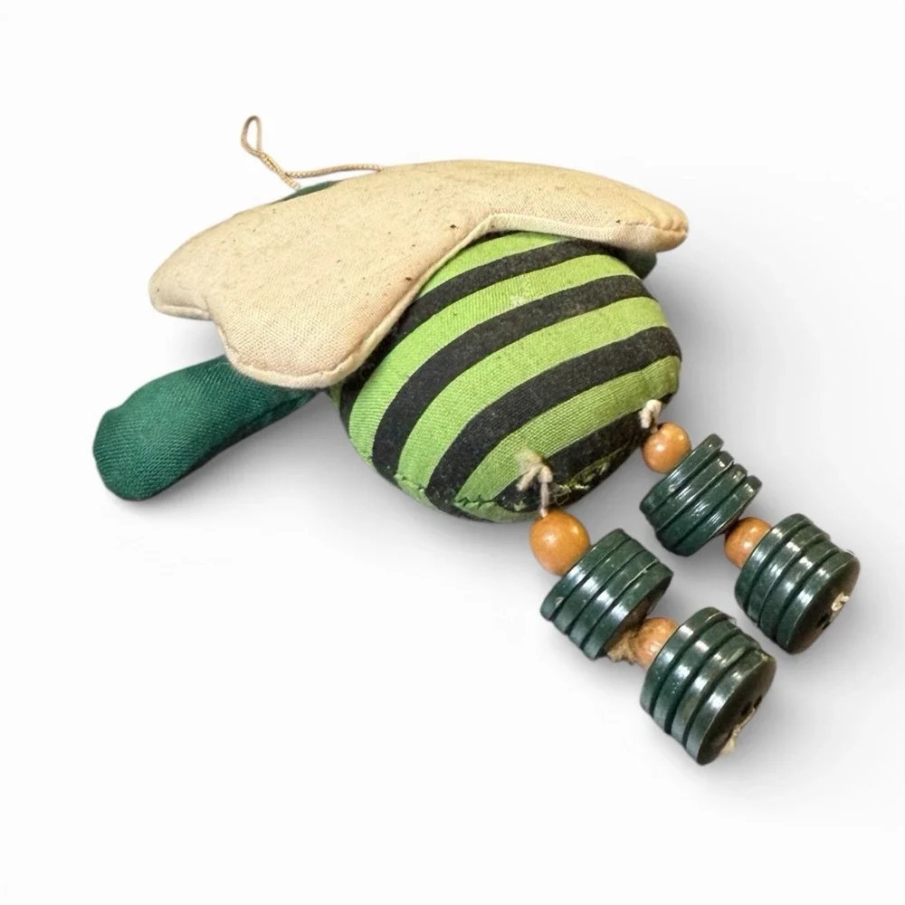 Vintage Handmade Cloth‎ Bee Ornament